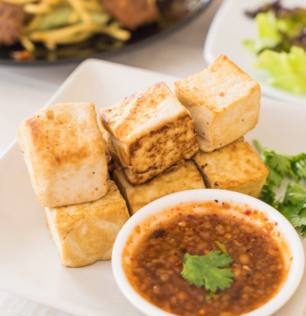 Fried Tofu - healthy food and vegan food