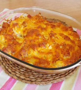 Cauliflower and ham bake