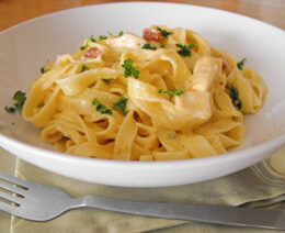 Creamy chicken tagliatelle