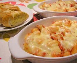 Gnocchi, tomatoes and tuna bake