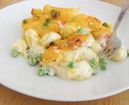 Ham and pea gnocchi