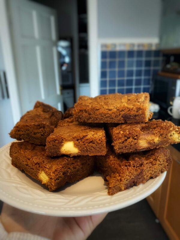 Biscoff triple chocolate Blondies