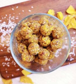 Mango and apricot energy balls