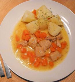 Pork and carrot casserole