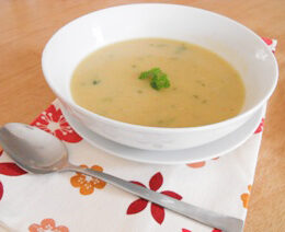 Potato and red lentil soup