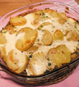 Potato and salmon bake