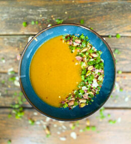 Butternut squash and red lentil soup