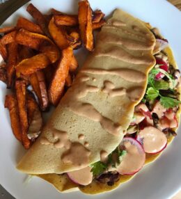 Chickpea flour crepes