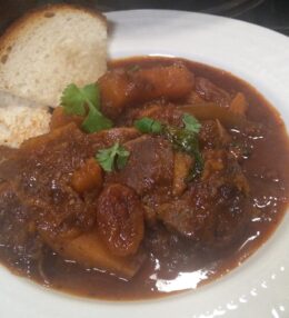 Spiced Lamb and apricot tagine