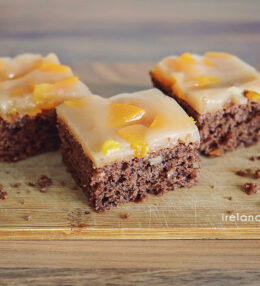 Peach Jelly Chocolate Cake