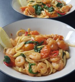 Chili Prawn Linguine